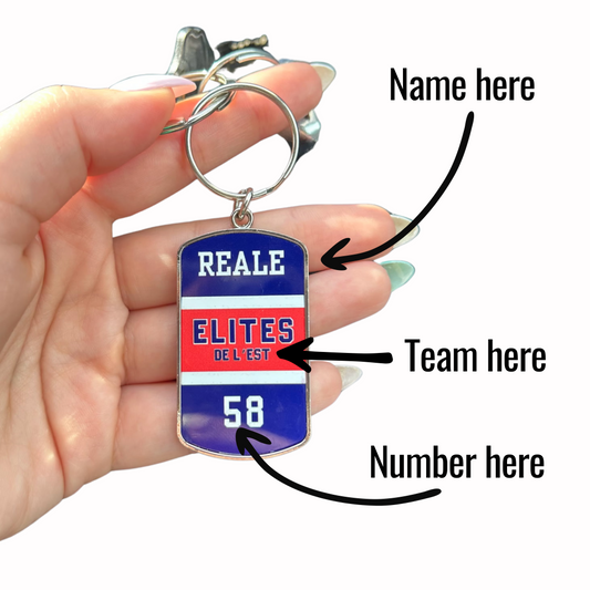 Team Jersey Keychain / Dog Tag